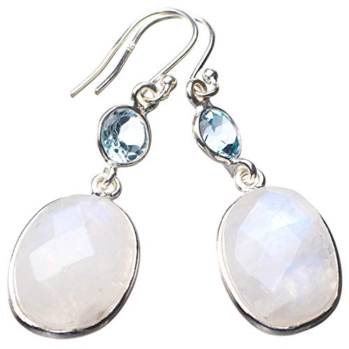 Boucles d'oreilles argent anti-allergie pierre de lune StarGems
