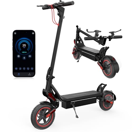 iScooter W8 Trottinette Électrique Adulte,Autonomie 45km,Trottinette Électrique Pliable Tout-Terrain avec Pneus Antidérapants,Suspension à Ressort,Écran...