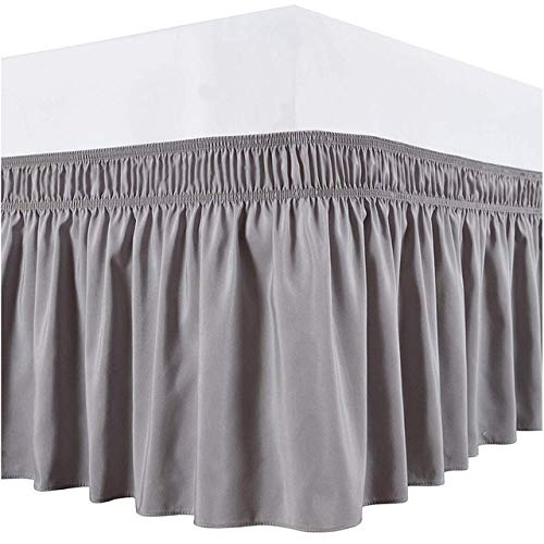 uyeoco Bianca Marrone Gonne da Letto Matrimoniale/Singolo Gonne da Letto Completo Gonna per Letto Bed Skirt per Hotel (Color : D, Size : 100X190CM+40CM)