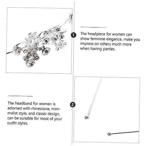 ADOCARN 4 Pçs Faixa De Cabeça De Prata Conjunto De 4 Peças De Prata Para Mulheres Faixa De Cabelo De