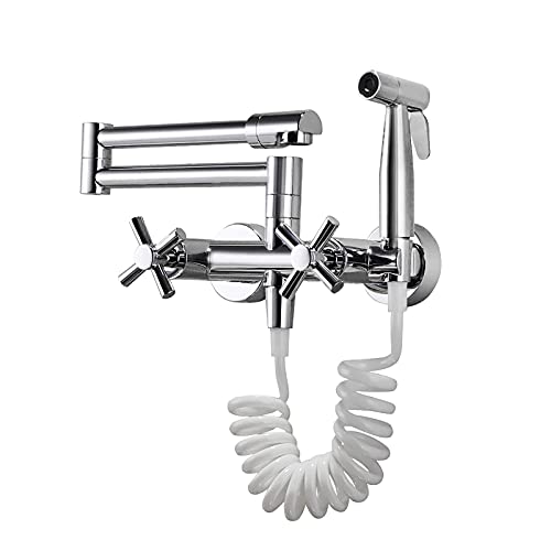 Robinet à double articulation pliant avec douchette pour évier de cuisine - 2