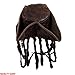 Distressed Brown Carribean Pirate Costume Tri-Corn Hat Adult with Dreadlocks