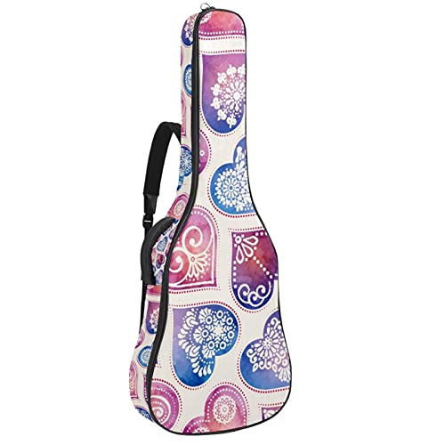 Étui souple pour guitare basse rose contre l'encombrement au sol avec boucle de suspension