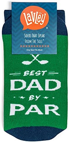 Lavley Funny Golf Socks For Men, Women & Teens | Gift For Golf Lovers, The Best Dad By Par, One Size