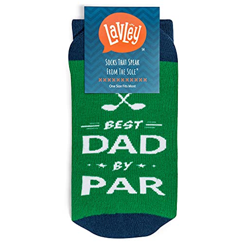 Lavley Funny Golf Socks For Men, Women & Teens | Gift For Golf Lovers, The Best Dad By Par, One Size