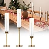 Eleganter goldener Hurrican-Kerzenhalter, Vintage-Metallglas, Hurrican-Kerzenhalter für Heimdekoration, Hochzeiten, Feiertage und besondere Anlässe (3)