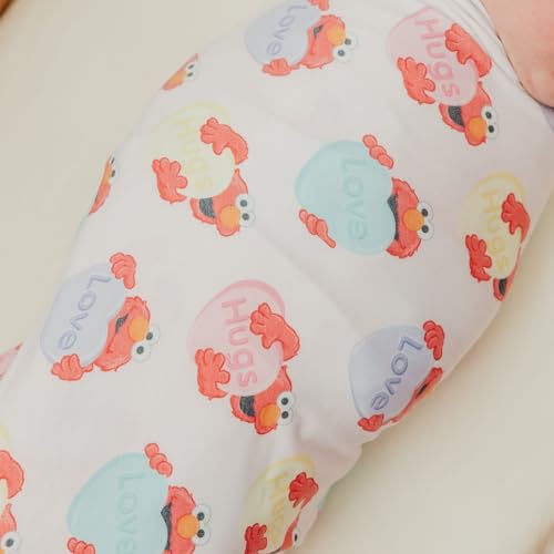 Image of Copper Pearl Swaddle Blankets for Newborns | Soft Stretchy Receiving Blankets for Boys and Girls | Large 46 x 46 Inch Baby Blankets | Lightweight and Breathable Swaddles | Elmo Heart Candies