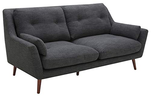 Rivet Brooker Down-Filled Mid-Century Sofa, 76"W, Quarry