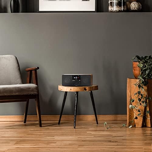 Audizio Rome WIFI Internet DAB Digital Radio Mains Powered Stereo Speaker with Bluetooth, Radio Alarm Clock, LAN, DNLA, UPnP Streaming, LCD Colour Display, Wood