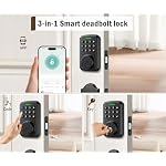 Keyless Entry Door Lock | APP Available But Not Required | Work with Gateway, Alexa and Google As | IP65 Waterproof | Deadbolt Smart Locks for Front Door | Auto Lock - Image 4