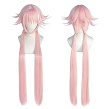 Long pink ponytail hair Cosplay Anime Wig Costume Character Wig