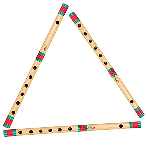 SG Musical Best QualityHandmadeSTORE Mart Set of C-Scale, A-Scale & G-Scale Bamboo Flute (flutes combo) BYTD