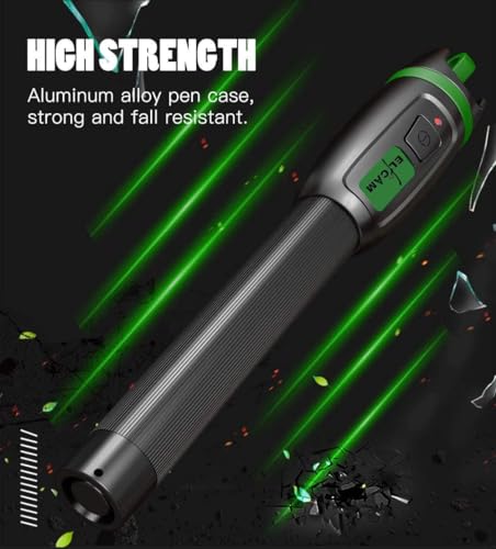 Elfcam® - Glasfaserkabel Tester, 30mW 30KM Visuelle Fehlersuche für LWL LC SC FC ST E2000, Glasfaser Rotlicht Stift Kabel Tester Detektor Meter, Rotlichtquelle mit LC-Stecker