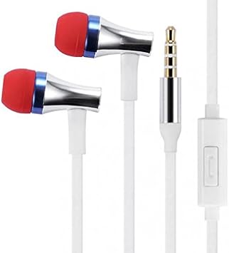 Honor 7X Compatible Premium Sound Earbuds Hands Free with Mic Dual Metal Headphones Headset In-Ear Wire 3.5mm White for Huawei Honor 7X