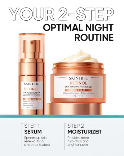 SKINTIFIC Retinol Skin Renewal Moisturizer, Night Cream,30g