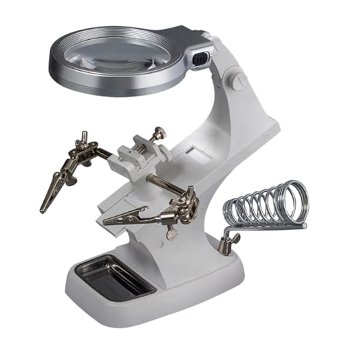 DIYEAH Lampe de Table LED Loupe pour Soudure Éclairage Ajustable pour Maintenance Électronique et Réparation Consommation Énergétique Haute Luminosité et