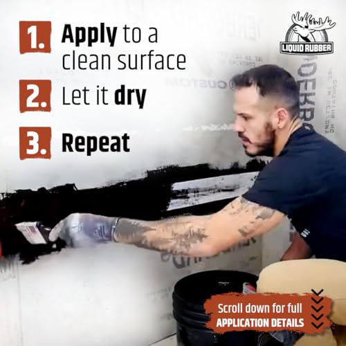 Liquid Rubber Basement and Foundation Repair Sealant - Waterproof Concrete Sealer & Crack Filler - Flexible Coating for Indoor & Outdoor Use - 5 Gallon Sealer, 10.2 oz Caulk 4 Pack, Geo Textile 4"x160 - Thumbnail 5