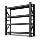 ANFIL® Schwerlastregal 200x150x60 cm – 800 kg Gesamttraglast, 200 kg pro Boden, stabiles Metallregal, 4 Böden, Garagenregal, Kellerregal, Lagerregal, Steckregal, 60 cm Tief, Einfache Montage