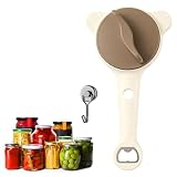 Narottl 4-in-1 Jar Opener for Seniors, Adjustable Lid & Bottle Opener, Non-Slip Easy Grip, Effortless Open for Weak Hands & Arthritis, Multi-Function Kitchen Tool (Beige)