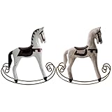 Générique Scultura Cavallo Dondolo Decorazione Tavolo - Figurina Portafortuna...