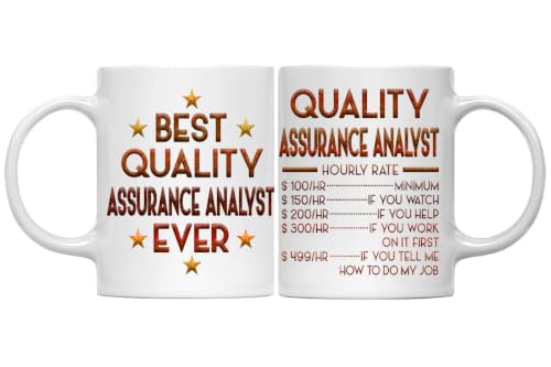 Quality Assurance Analyst Mug, Hourly Rate Quality Assurance Analyst Gift
