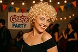 Boland Sandy Blonde Curly Wig for Adults – 80s Costume Hairpiece with Tight Curls – Fancy Dress Party Accessory for Women – One Size Fits Most – Ideal for Grease or Retro Themed Events - Image 7