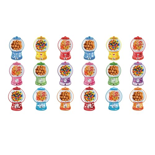 Pack of 18/36 Candy Gift Cards with Gumballs Machine and Clear Dome for Party Gift and Exchange Activities Classroom Exchange Ca