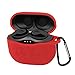 Produktbild RLTech Silikonhülle Kompatibel mit JBL Tune 120TWS, Niedlichem Form [Unterstützt kabelloses Laden] [mit Ringschlaufe] für JBL Tune 120TWS, Rot
