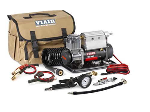 off road air compressor - VIAIR TLC PRO Heavy-Duty Automatic Air Compressor Kit, Tire Inflator for Off Road, Overland, RV, Bike, Automotive Tire Inflation up to 35”, Tubeless compatible, 150 PSI Rated (42046)