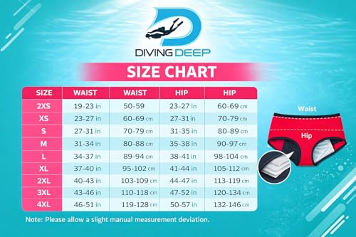 Image of DIVING DEEP High Waist Period Panty for Women & Girls | Leakproof Menstrual Underwear |Heavy Flow Protection | Breathable,Ultra Soft, Multi-Layer Leakproof Panty | Reusable 2 Years (Pack of 2)