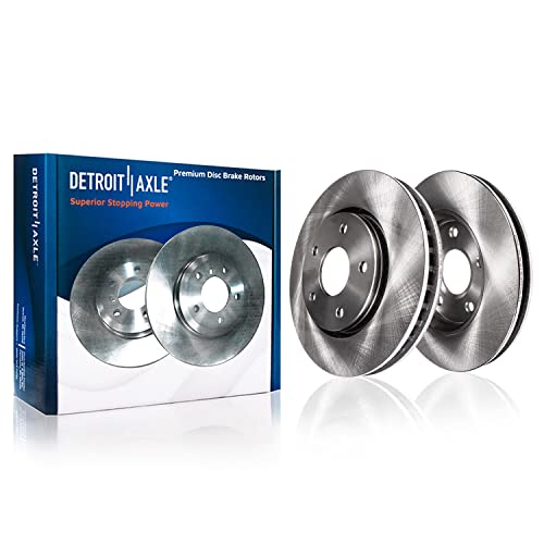 Image of Detroit Axle - Front Brake Kit for Toyota 06-18 RAV4 Prius V Lexus HS250h | Scion XB, Brake Rotors and Ceramic Brake Pads Replacement 2006 2007 2008 2009 2010 2011 2012 2013 2014 2015 2016 2017 2018
