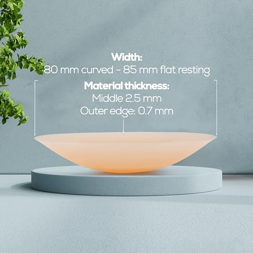 ILLURE® Nippelpads – Damen Nipple Cover [2 Paar] mit Brustwarzenschutz - Nipple Pads wiederverwendbar & waschbar - dünne Selbstklebende Brustwarzen Nippelabdeckung aus hypoallergenem Silikon [8 cm]