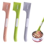 Feibety 3 Pcs Pet Food Can Spoon Pet Food Mixing Spoons Silicone Food Canned Scoop Mini Spatula Food Can Spoon for Dogs and Cats,Long Handle Dog Cat Feeding Spoon for Wet Food