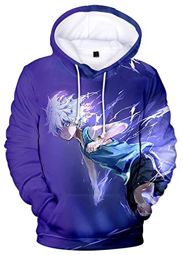 HAOSHENG Jungen Herren 3D Kapuzenpullover Interessant Druck Hoodie Cosplay Anime Pulli Teenager Mode Kapuzen(M) Cover