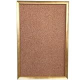 Alapizarra - Panel de Corcho con Marco Perlas Doradas | Corcho Natural de 5 mm de Grosor | Ideal para el Hogar y la Oficina | Medidas 118 x 80 cm
