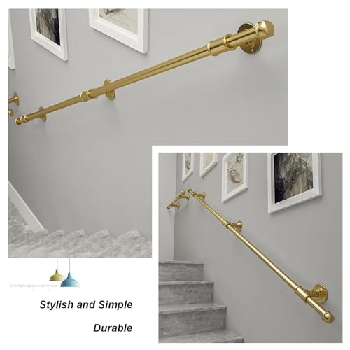 Main courante en fer forge dore pour eviter les chutes kit rambarde de 3 m