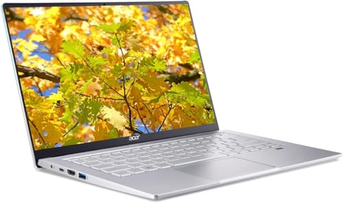Image of Acer 14'' FHD IPS Laptop, Intel i7-1165G7 Processor Up to 4.69GHz, 8GB Ram, 512GB SSD, Super-Fast WiFi, Backlit Keyboard, Windows 11 OS, Dale Silver, Renewed