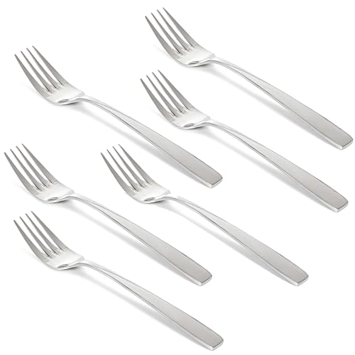 Parage Stainless Steel Forks Set for Dining Table,18.5 cm Length, Set of 6, Silver