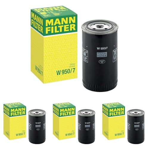 Filtro de aceite MANN-FILTER W 950/7 para protección de maquinaria agrícola y de construcción, 4 ud