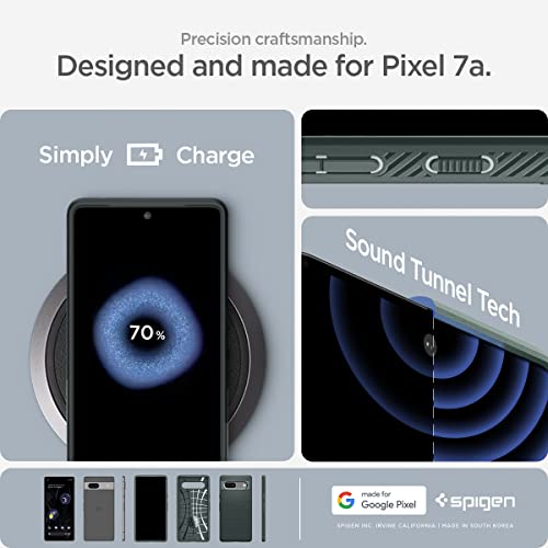 Spigen Liquid Air Case Compatible with Google Pixel 7a - Abyss Green - Image 6