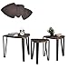 Produktbild Aingoo Dreisatztische Beistelltisch 3er set Nachttisch 3er Set Satztisch Sitzgruppe Niedrige Tisch Nesting Table Mitteldichter Holzfaserplatte MDF Tischbein Aus Metall Tisch In Braun