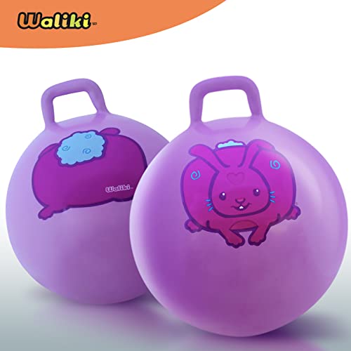 WALIKI Hopper Ball for Kids 3-6 | Hippity Hop Ball | Jumping Hopping Ball | Relay Races | Purple 18”