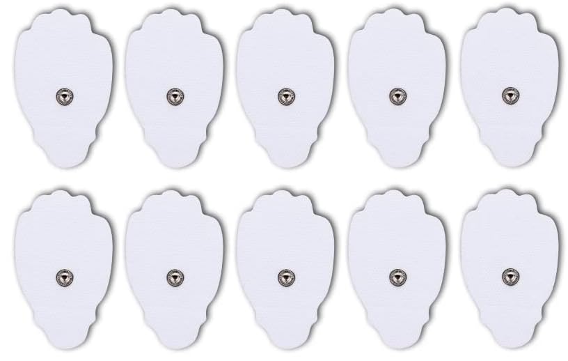 Image of AGAM Digital Therapy Machine Electrodes Reusable TENS Unit Pads - Palm Shaped Electrodes Replacement Pads, Strong Stick Gel, Universal Compatibility for Muscle Relief & Pain Therapy (10-Pack)