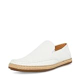 Steve Madden Men's Caydenn Espadrille, White Leather, 8