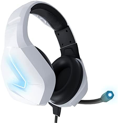 Orzly Gaming Headset (White) for PC and Gaming Consoles PS5, PS4, Xbox Series X | S, Xbox ONE, Nintendo Switch & Google Stadia Stereo Sound with Noise Cancelling mic - Hornet RXH-20 Siberia Edition