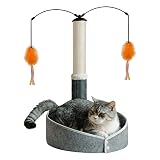PEGIC Cat Scratching Post for Indoor Cats and Kittens, Soft Large Cat Perch for Rest, Soft Rubber Se