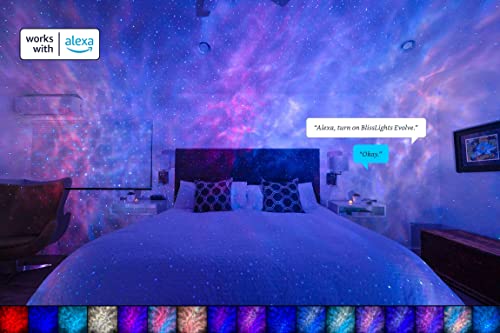 Blisslights Sky Lite Evolve - Galaxy Projector, Led Nebula, Wifi App, Home Theater Room And Night Light Gift (Blue Stars) #TOP1
