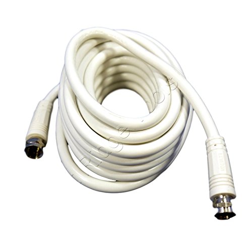 Câble vidéo coaxial RG59 Leviton C5851-12W blanc de 30,5 cm pour liaison TV et décodeur