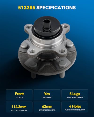 Image of PHILTOP 513285 RWD x1 Front Wheel Bearing Hub Assembly for Lexus IS250
