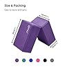 Fledo Yoga Blocks 2 Pack 9"x6"x4" - EVA Foam Brick, Featherweight and Comfy - Provides Stability and Balance - Ideal for Exercise, Pilates, Workout, Fitness & Gym (Purple)